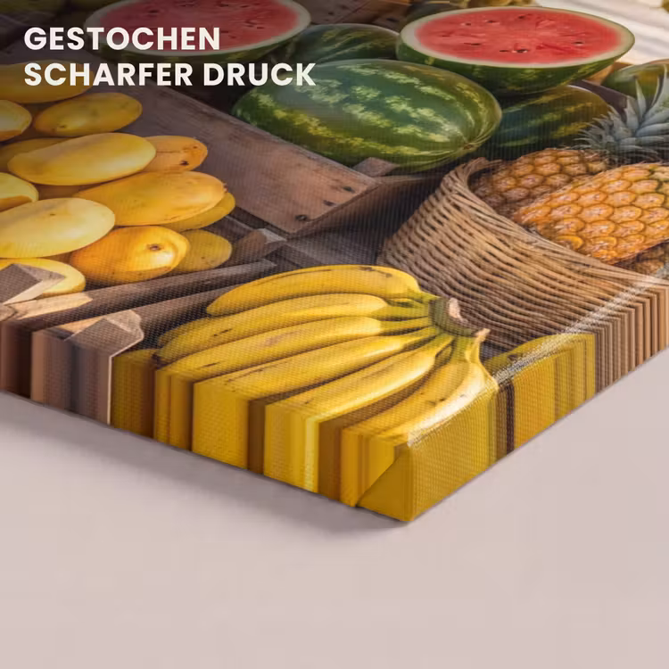 Leinwandbild - Obst – Strand – Tropisch - Fruit - Strand - Tropisch canvas 2cm klein