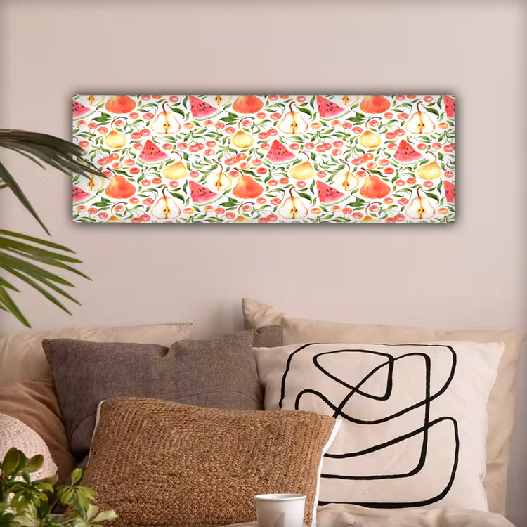 Fruit - Watermeloen - Kersen - Peer canvas 2cm klein 828 -sfeer1