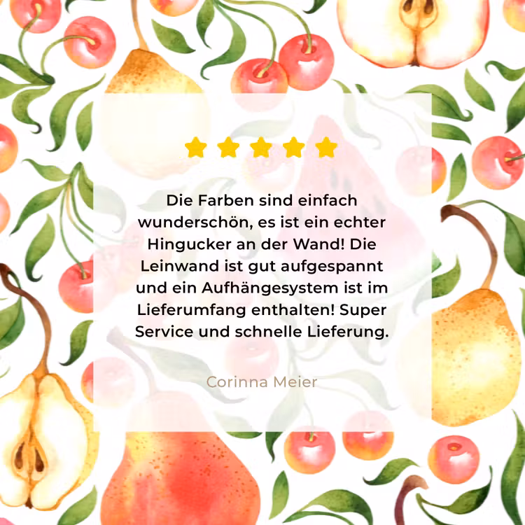 Fruit - Watermeloen - Kersen - Peer canvas 2cm klein 828 -Xsfeer7_DE
