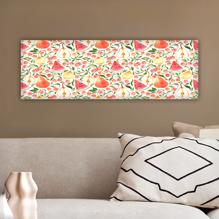 Fruit - Watermeloen - Kersen - Peer canvas 2cm klein 828 -sfeer3