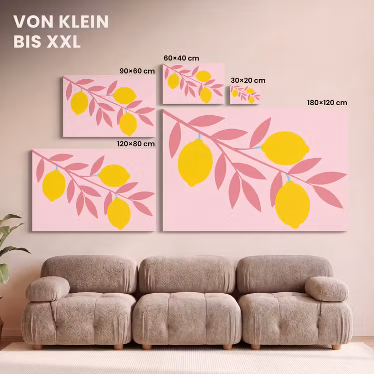 Fruit - Tak - Natuur - Abstract - Roze canvas 2cm klein -Xsfeer8_DE