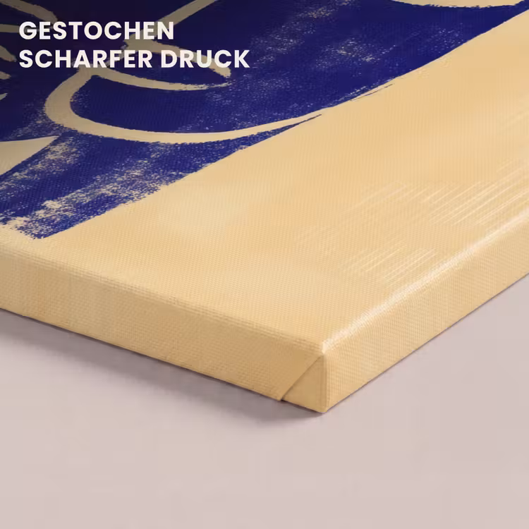 Okergeel - Blauw - Eenvoudige lijnen canvas 2cm klein -closeup_print_DE
