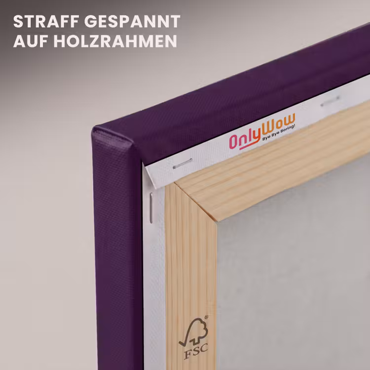 Oh hi - Paars - Minimalistisch canvas 2cm klein -uniquesellingpoint_afwerking-onlywow_DE