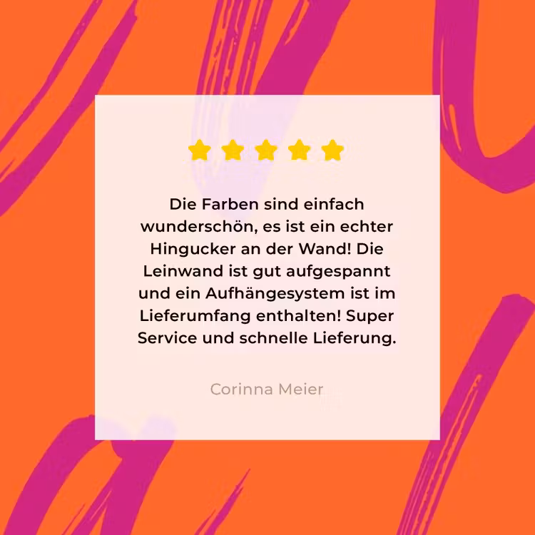 Oh la la - Oranje - Roze - Grafisch canvas 2cm klein -sfeer3