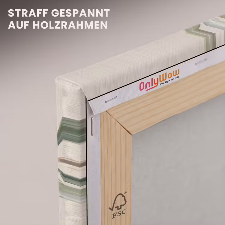 Olijftak - Bladeren - Natuur - Groen - Beige canvas 2cm klein -uniquesellingpoint_afwerking-onlywow_DE