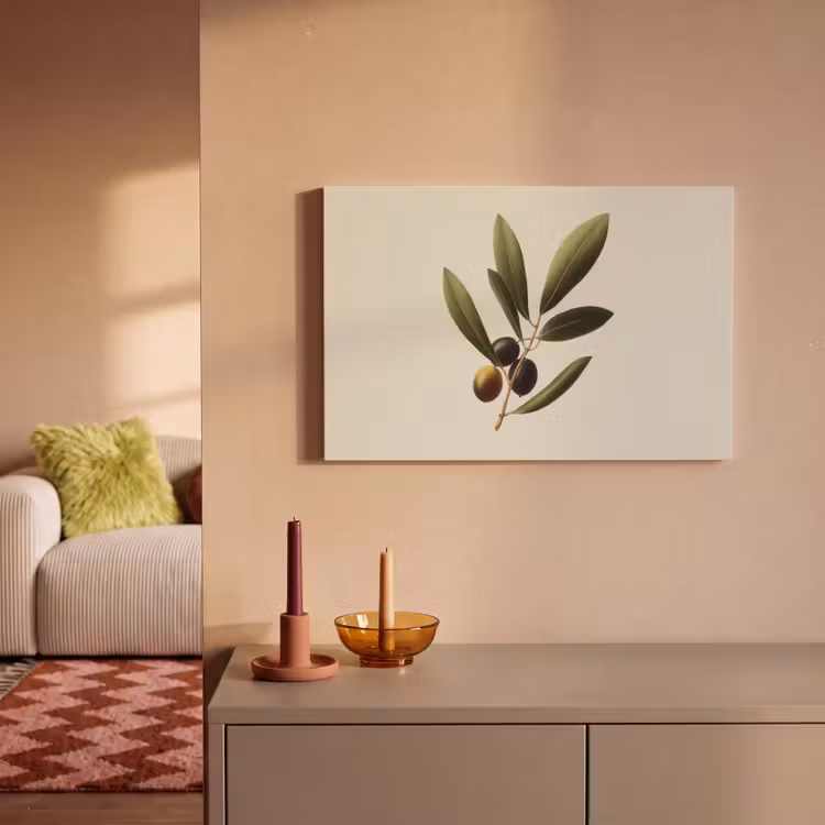 Olijftak - Donkergroen - Olijven canvas 2cm klein -sfeer1