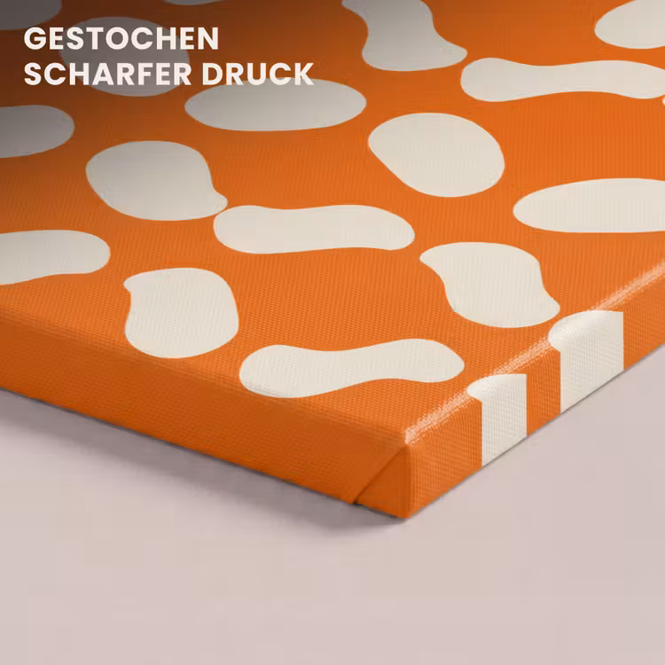 Oranje - Organische vormen - Wit canvas 2cm klein 34 -closeup_print_DE