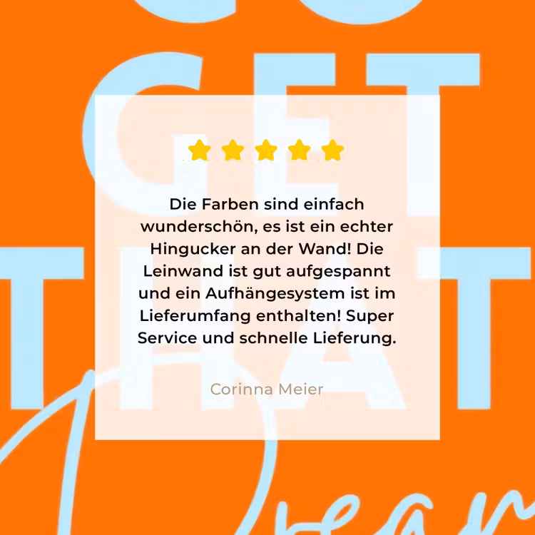 Oranje - Blauw - Go get that dream canvas 2cm klein -sfeer3