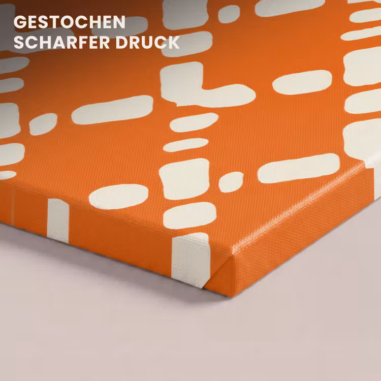 Oranje - Ruitpatroon - Wit canvas 2cm klein 34 -closeup_print_DE