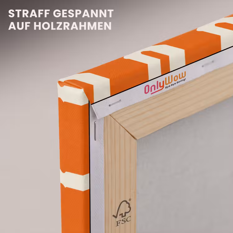 Oranje - Ruitpatroon - Wit canvas 2cm klein 34 -uniquesellingpoint_afwerking-onlywow_DE