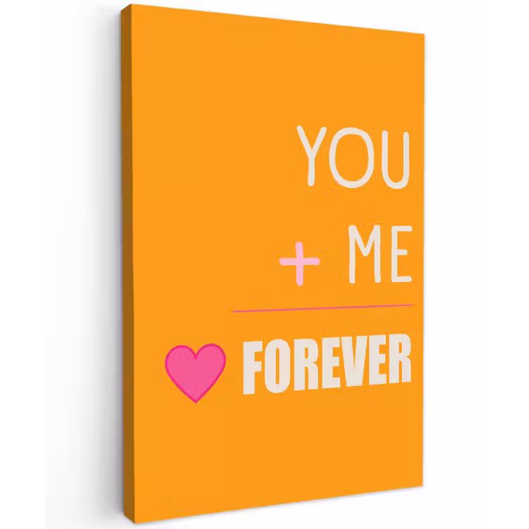 Oranje - Love - Valentijn canvas 2cm klein -z3d