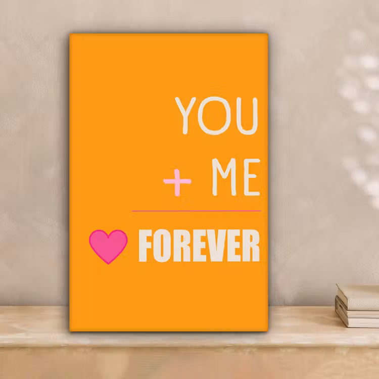 Oranje - Love - Valentijn canvas 2cm klein -sfeer1