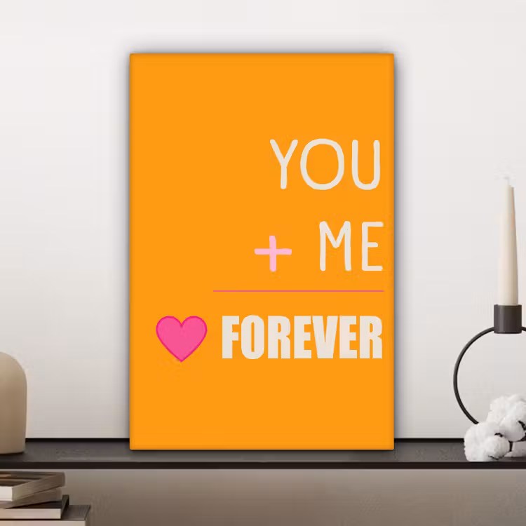 Oranje - Love - Valentijn canvas 2cm klein -sfeer6