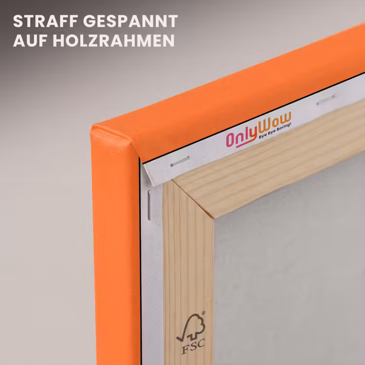 Oranje - Gebroken wit - Nice canvas 2cm klein -uniquesellingpoint_afwerking-onlywow_DE