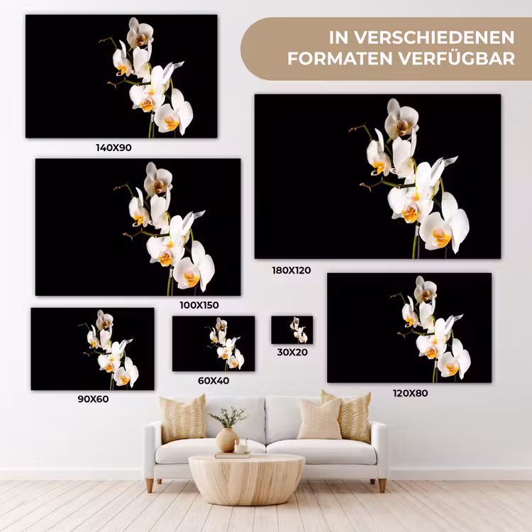 Orchidee - Bloemen - Planten - Botanisch canvas 2cm klein -Xsfeer8_DE