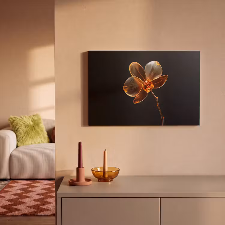 Orchidee - Doorzichtig - Bloem canvas 2cm klein -sfeer1