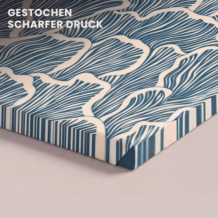 Organisch - Blauw - Crème - Schelpen canvas 2cm klein 34 -closeup_print_DE