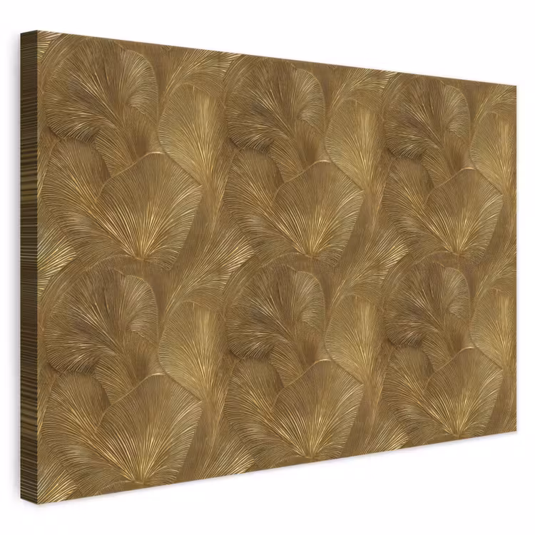 Organisch - Lijnen - Goud canvas 2cm klein 34 -3d