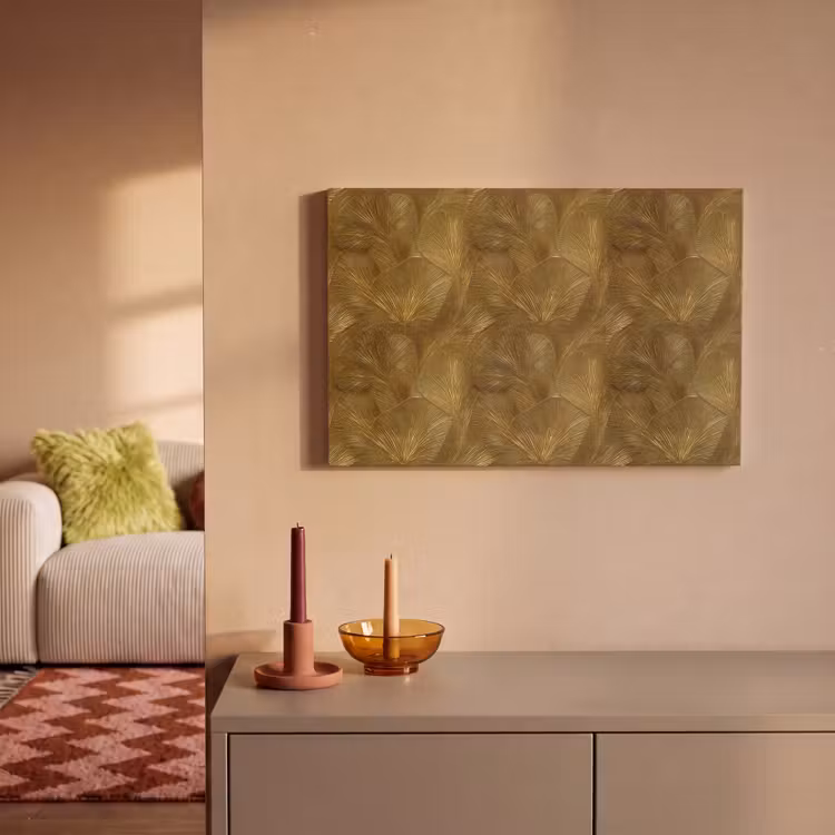 Organisch - Lijnen - Goud canvas 2cm klein 34 -sfeer1