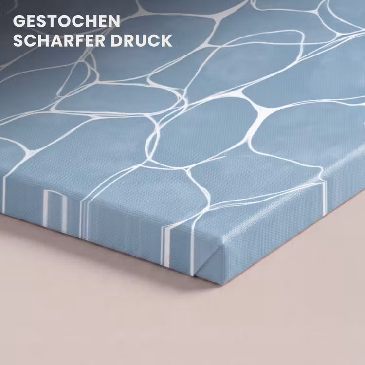 Organisch - Patroon - Blauw canvas 2cm klein 34 -closeup_print_DE