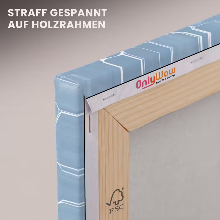 Organisch - Patroon - Blauw canvas 2cm klein 34 -uniquesellingpoint_afwerking-onlywow_DE