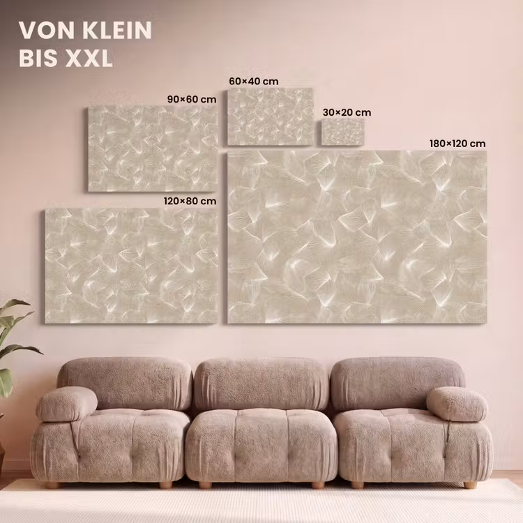 Organisch - Textuur - Beige canvas 2cm klein 34 -Xsfeer8_DE