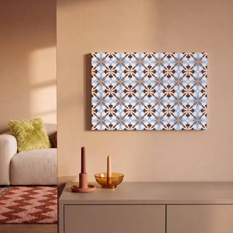 Ornament - Tegel - Kleurrijk canvas 2cm klein 34 -sfeer1