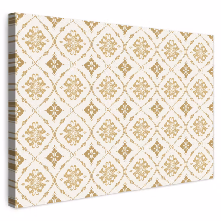 Ornament - Klassiek - Goud canvas 2cm klein 34 -3d