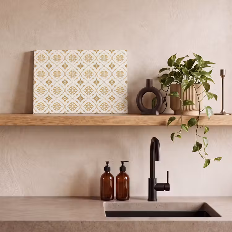 Ornament - Klassiek - Goud canvas 2cm klein 34 -sfeer3