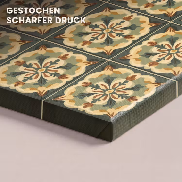 Ornament - Patroon - Groen canvas 2cm klein 34 -closeup_print_DE