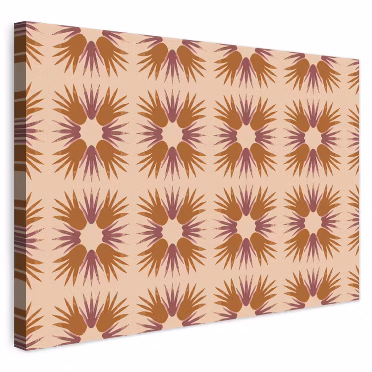 Ornament - Patroon - Oker canvas 2cm klein 34 -3d