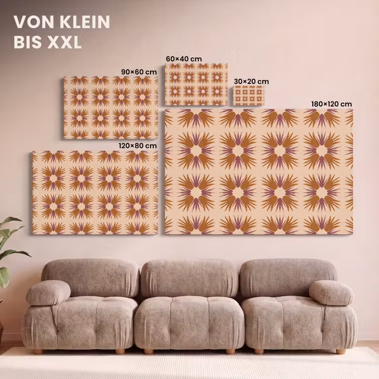 Ornament - Patroon - Oker canvas 2cm klein 34 -Xsfeer8_DE