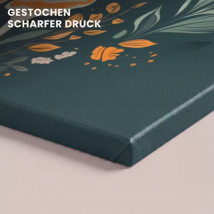 Sierlijk - Vlinder - Groen - Bladeren canvas 2cm klein -closeup_print_DE