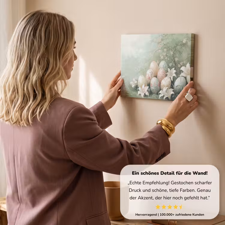 Paaseieren - Pasteltinten - Bloemen canvas 2cm klein -sfeer3