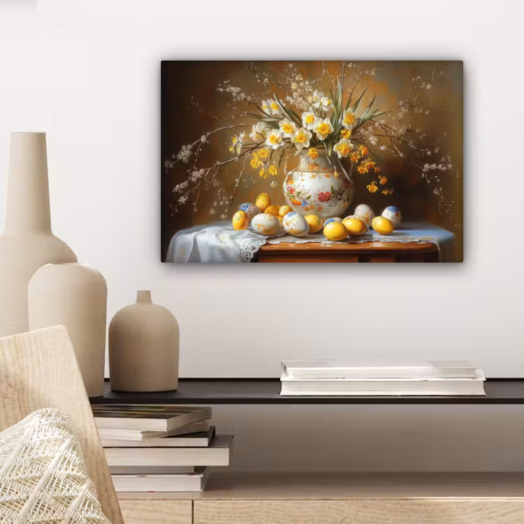 Paaseieren - Stilleven - Vaas canvas 2cm klein -closeup_print_DE