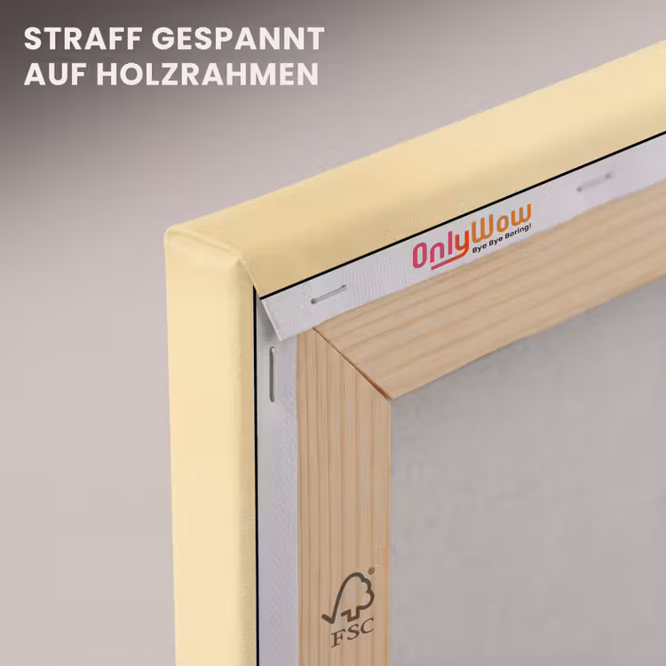 Ovaal - Vis - Geel - Schubben canvas 2cm klein -uniquesellingpoint_afwerking-onlywow_DE