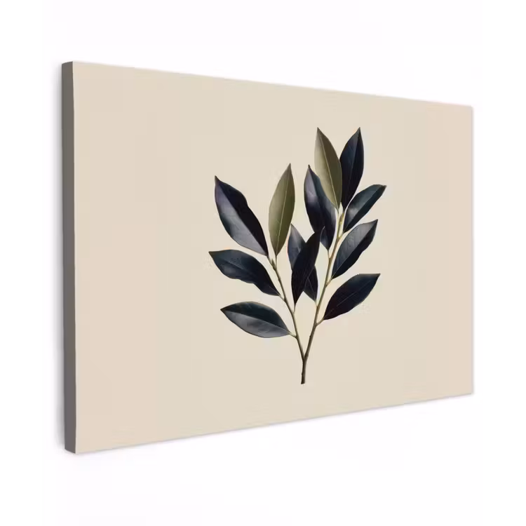 Ovaal - Olijfgroen - Simpel canvas 2cm klein -z3d