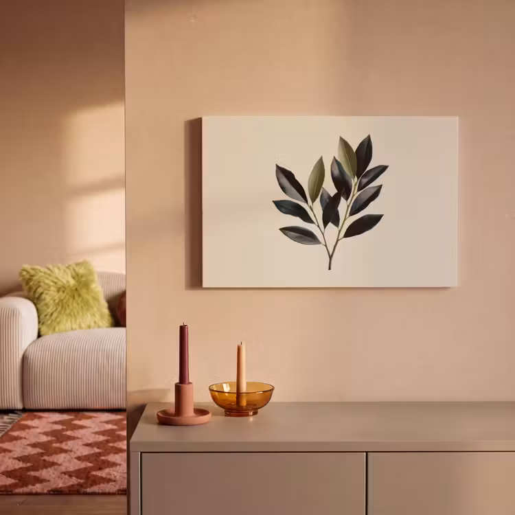 Ovaal - Olijfgroen - Simpel canvas 2cm klein -sfeer1