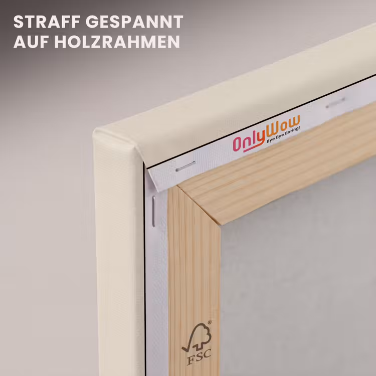 Ovaal - Olijfgroen - Simpel canvas 2cm klein -uniquesellingpoint_afwerking-onlywow_DE