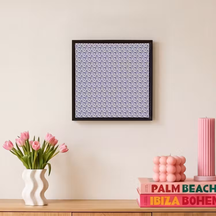 Oceaan - Bubbel - Blauw - Wit Canvas met baklijst klein 1124 -atmosphere_sfeer1_global