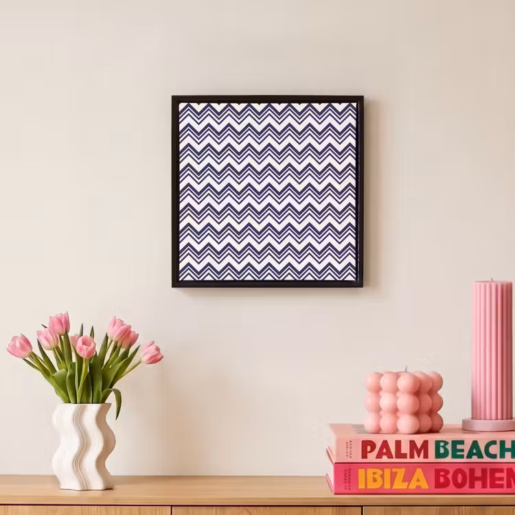 Oceaan - Golven - Blauw - Wit Canvas met baklijst klein 1124 -atmosphere_sfeer1_global