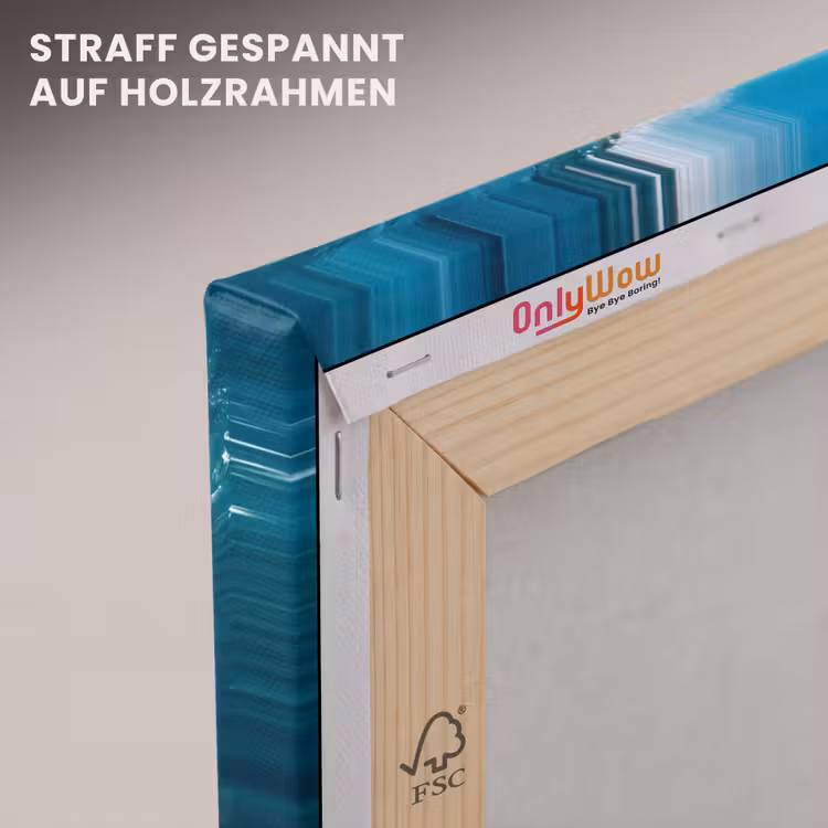 Oceaan - Golf - Strand - Natuur - Blauw canvas 2cm klein -uniquesellingpoint_afwerking-onlywow_DE