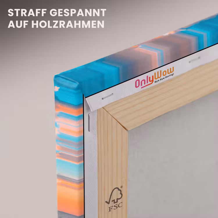 Palme - Sonnenuntergang - Horizont - Strand - Meer - Tropisch canvas 2cm klein -uniquesellingpoint_afwerking-onlywow_DE