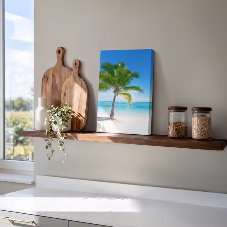 Palmboom - Strand - Zee - Zomer canvas 2cm klein -uniquesellingpoint_afwerking-onlywow_DE