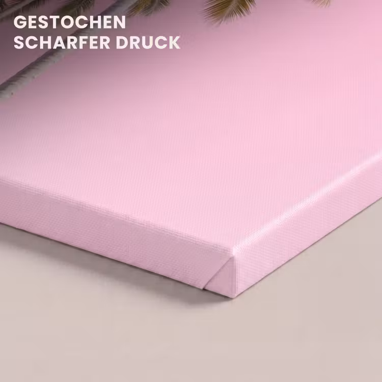 Palmboom - Tropisch - Pink canvas 2cm klein -uniquesellingpoint_afwerking-onlywow_DE