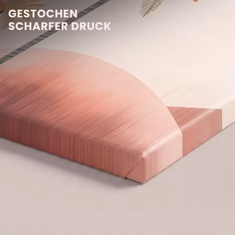 Palmbomen - Heuvels - Minimalistisch - Zachtroze canvas 2cm klein -closeup_print_DE