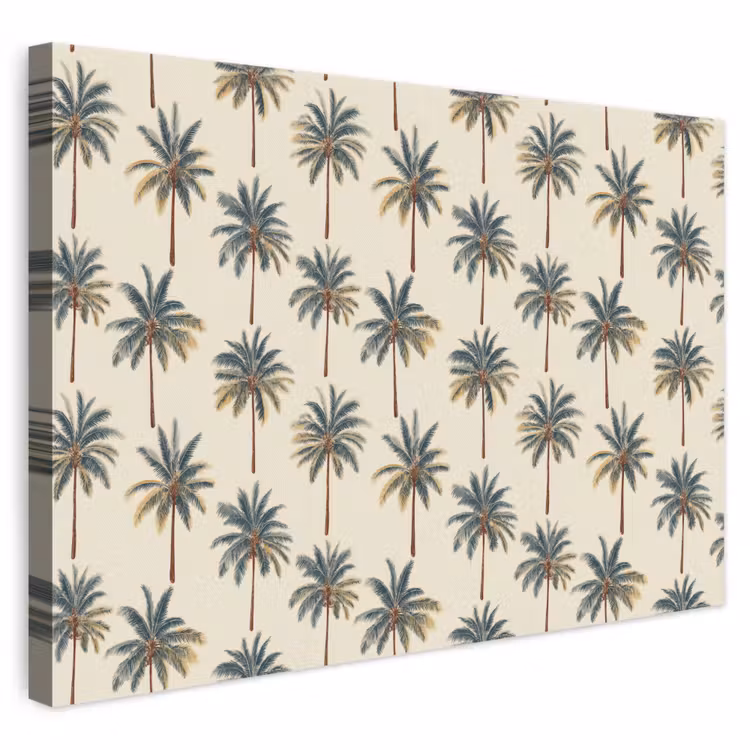 Palmbomen - Tropisch - Groen canvas 2cm klein 34 -3d