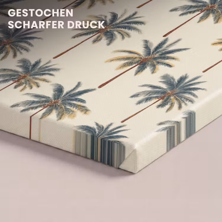 Palmbomen - Tropisch - Groen canvas 2cm klein 34 -closeup_print_DE