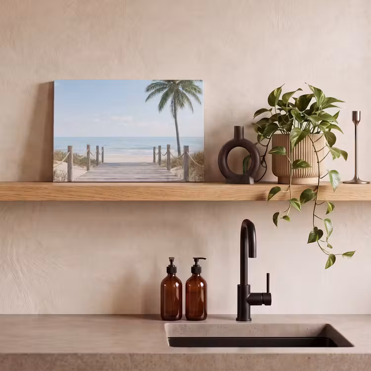 Palmbomen - Pad - Horizon canvas 2cm klein -sfeer3