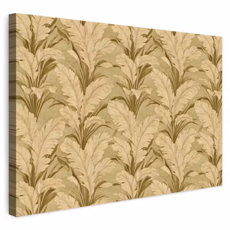 Palmbladeren - Klassiek - Groen canvas 2cm klein 34 -3d
